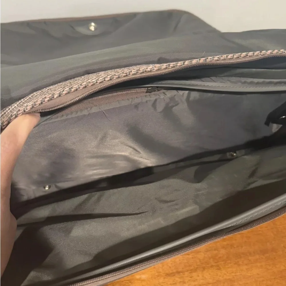 SAMSONITE Men's Travel Protective Suit Bag Foldable Grey & Brown‎ Shoulder Strap